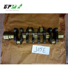 Excavator Engine Parts for Crankshaft SK200-8 , J05E Engine Crankshaft S134112281